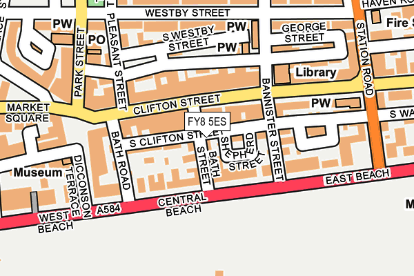 FY8 5ES map - OS OpenMap – Local (Ordnance Survey)