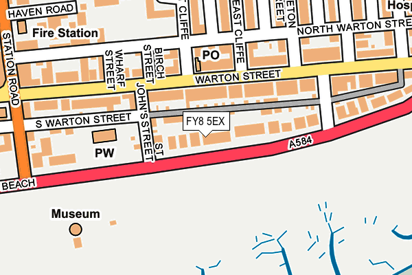 FY8 5EX map - OS OpenMap – Local (Ordnance Survey)