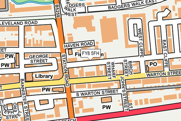 FY8 5FH map - OS OpenMap – Local (Ordnance Survey)