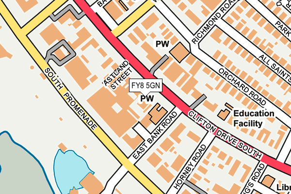 FY8 5GN map - OS OpenMap – Local (Ordnance Survey)