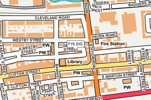 FY8 5HS map - OS OpenMap – Local (Ordnance Survey)