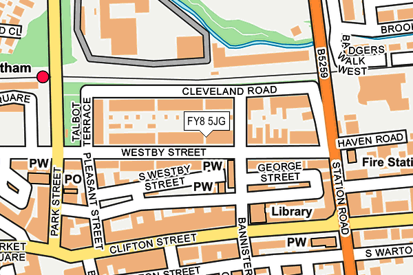 FY8 5JG map - OS OpenMap – Local (Ordnance Survey)