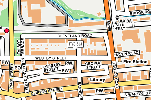FY8 5JJ map - OS OpenMap – Local (Ordnance Survey)