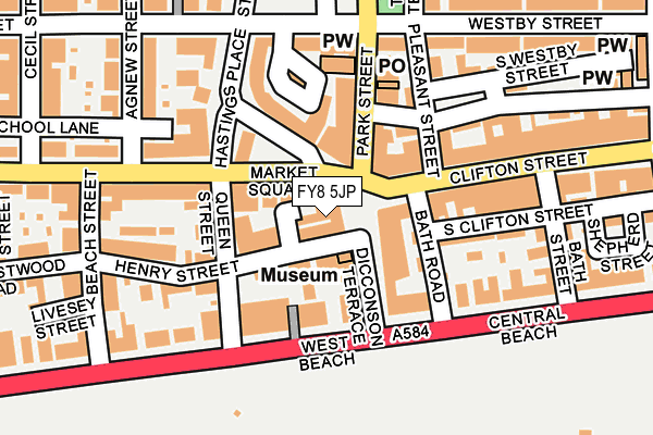 FY8 5JP map - OS OpenMap – Local (Ordnance Survey)