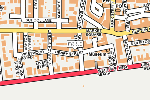 FY8 5LE map - OS OpenMap – Local (Ordnance Survey)