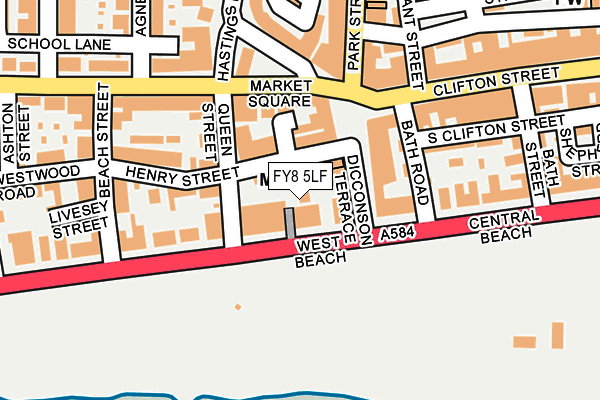 FY8 5LF map - OS OpenMap – Local (Ordnance Survey)