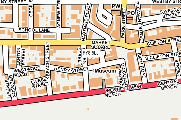 FY8 5LJ map - OS OpenMap – Local (Ordnance Survey)