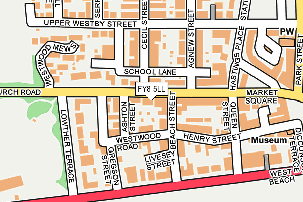 FY8 5LL map - OS OpenMap – Local (Ordnance Survey)