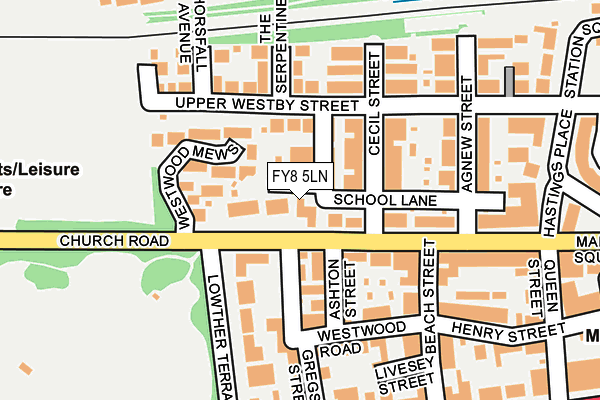 FY8 5LN map - OS OpenMap – Local (Ordnance Survey)