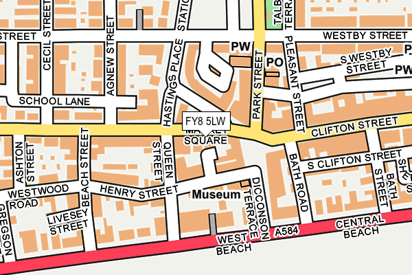 FY8 5LW map - OS OpenMap – Local (Ordnance Survey)