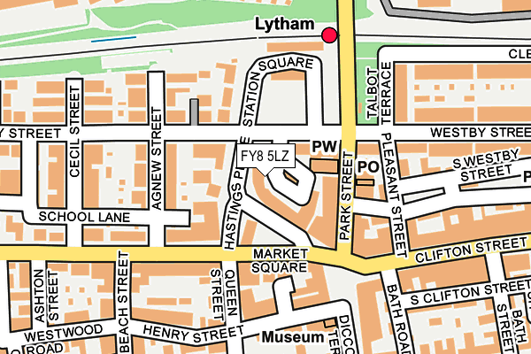 FY8 5LZ map - OS OpenMap – Local (Ordnance Survey)
