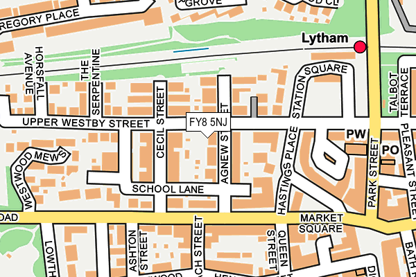 FY8 5NJ map - OS OpenMap – Local (Ordnance Survey)