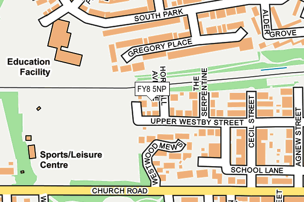 FY8 5NP map - OS OpenMap – Local (Ordnance Survey)