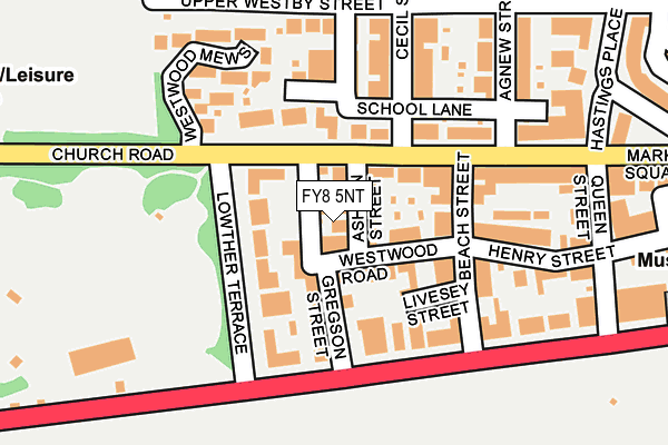 FY8 5NT map - OS OpenMap – Local (Ordnance Survey)