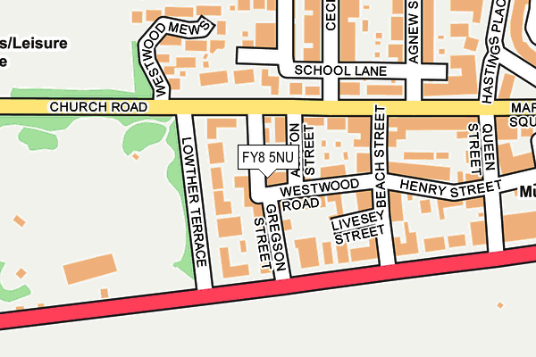 FY8 5NU map - OS OpenMap – Local (Ordnance Survey)