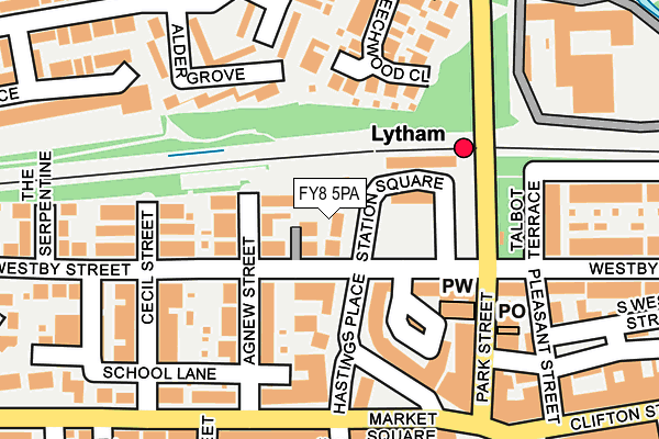 FY8 5PA map - OS OpenMap – Local (Ordnance Survey)