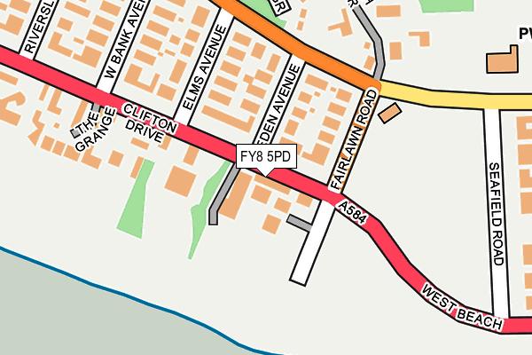 FY8 5PD map - OS OpenMap – Local (Ordnance Survey)
