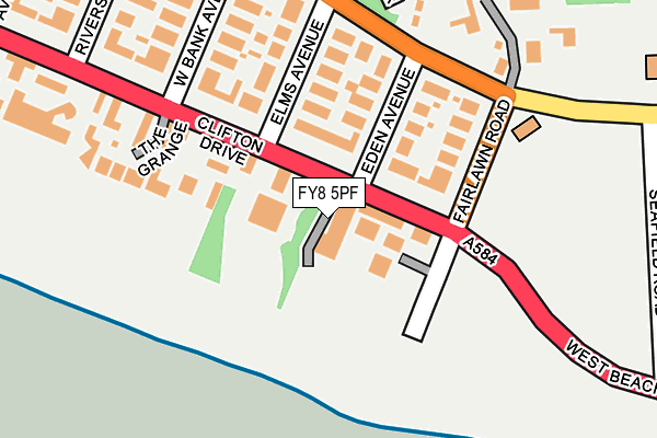 FY8 5PF map - OS OpenMap – Local (Ordnance Survey)