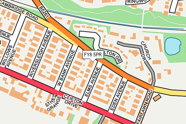 FY8 5PR map - OS OpenMap – Local (Ordnance Survey)