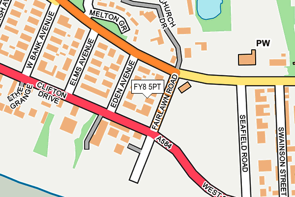 FY8 5PT map - OS OpenMap – Local (Ordnance Survey)
