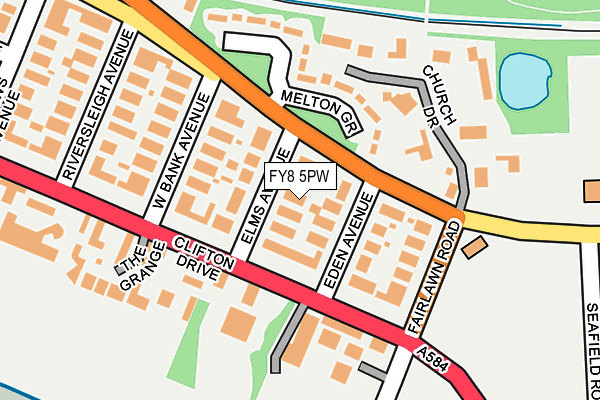 FY8 5PW map - OS OpenMap – Local (Ordnance Survey)