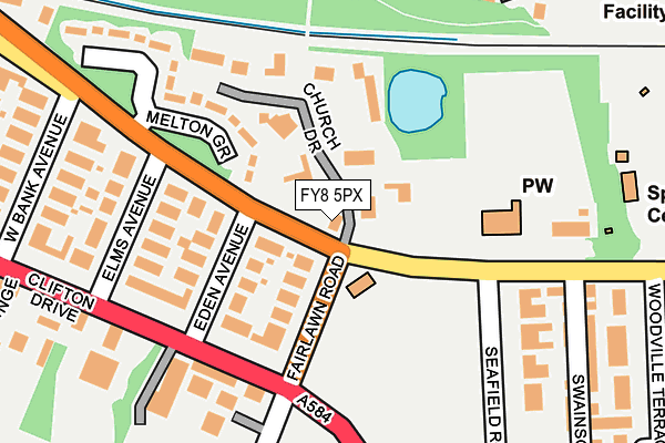 FY8 5PX map - OS OpenMap – Local (Ordnance Survey)