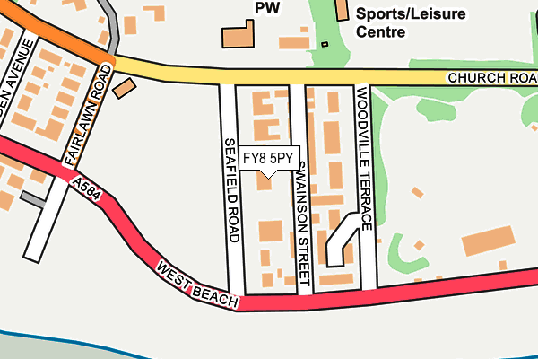 FY8 5PY map - OS OpenMap – Local (Ordnance Survey)