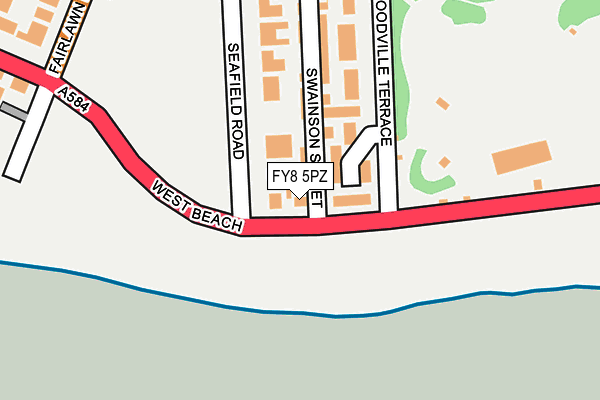 FY8 5PZ map - OS OpenMap – Local (Ordnance Survey)
