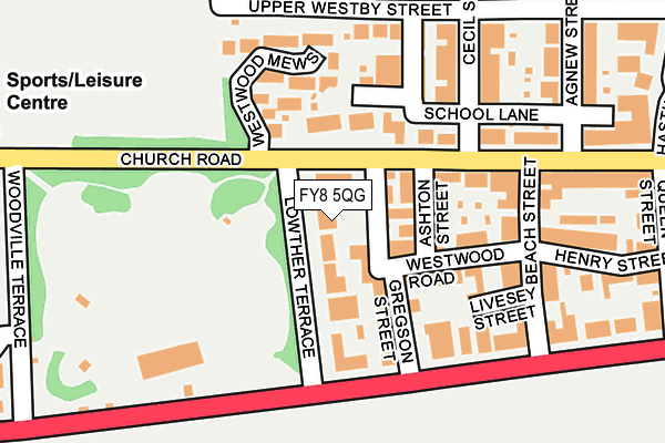 FY8 5QG map - OS OpenMap – Local (Ordnance Survey)
