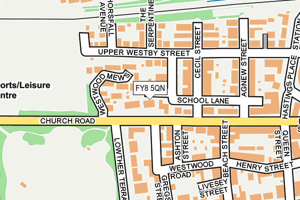 FY8 5QN map - OS OpenMap – Local (Ordnance Survey)