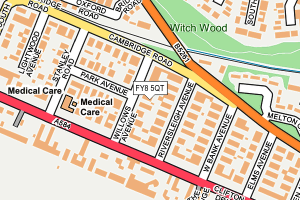 Map of 32, WILLOWS AVENUE FLAT MANAGEMENT COMPANY. LTD at local scale