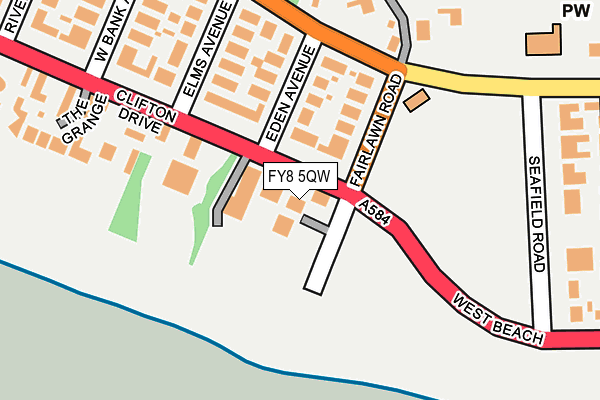 FY8 5QW map - OS OpenMap – Local (Ordnance Survey)