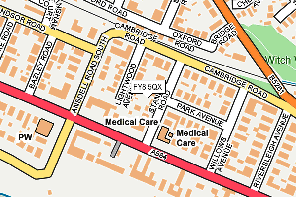 FY8 5QX map - OS OpenMap – Local (Ordnance Survey)