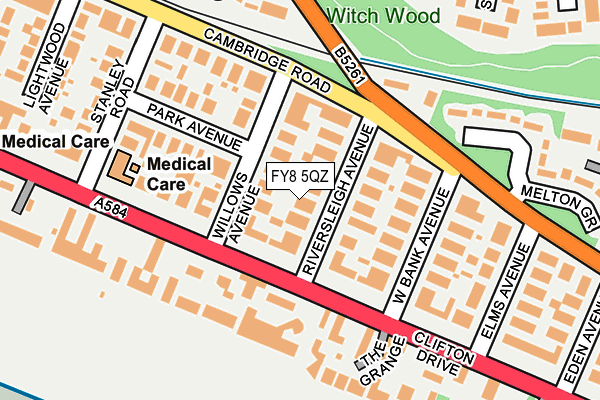 FY8 5QZ map - OS OpenMap – Local (Ordnance Survey)