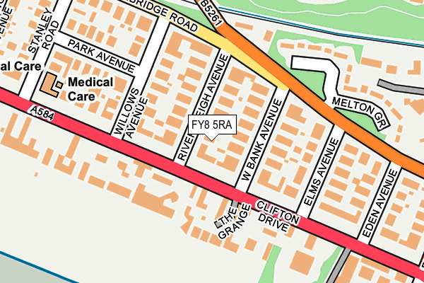FY8 5RA map - OS OpenMap – Local (Ordnance Survey)