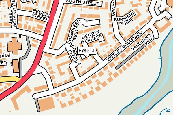 FY8 5TJ map - OS OpenMap – Local (Ordnance Survey)