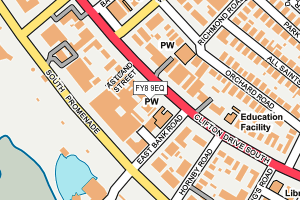 FY8 9EQ map - OS OpenMap – Local (Ordnance Survey)
