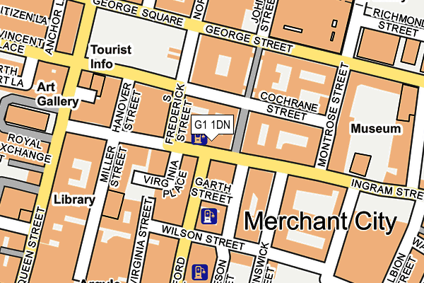 G1 1DN map - OS OpenMap – Local (Ordnance Survey)