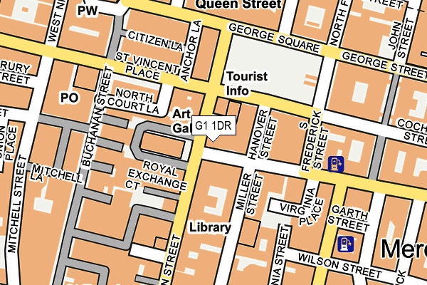 G1 1DR map - OS OpenMap – Local (Ordnance Survey)