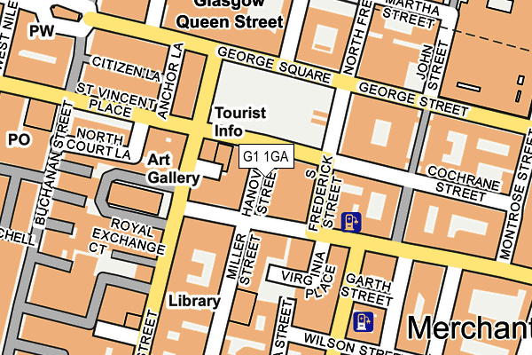 G1 1GA map - OS OpenMap – Local (Ordnance Survey)