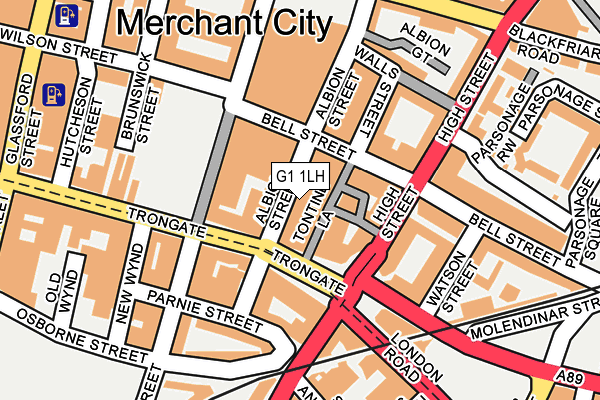 G1 1LH map - OS OpenMap – Local (Ordnance Survey)
