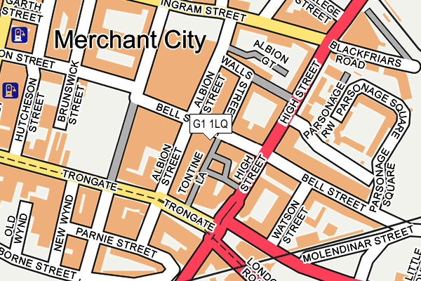 G1 1LQ map - OS OpenMap – Local (Ordnance Survey)