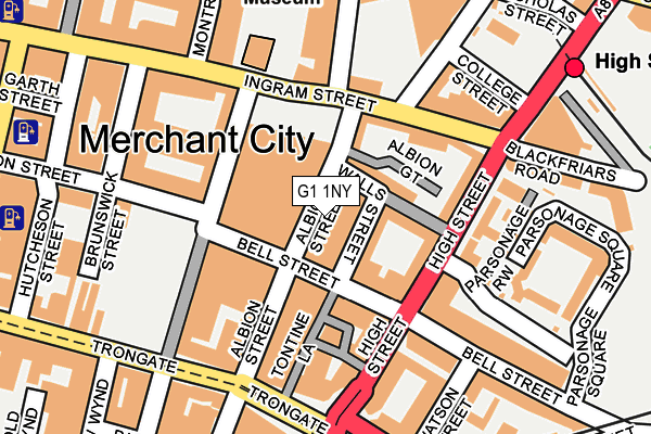 G1 1NY map - OS OpenMap – Local (Ordnance Survey)