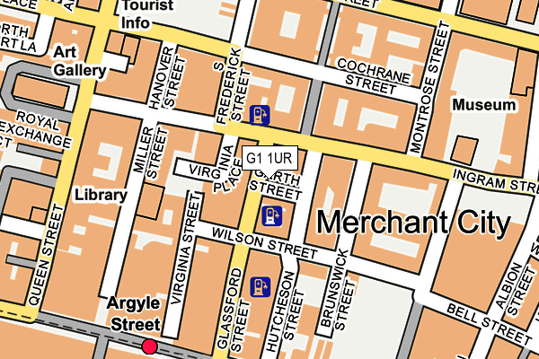 G1 1UR map - OS OpenMap – Local (Ordnance Survey)