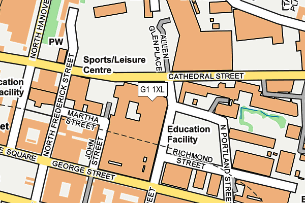 G1 1XL map - OS OpenMap – Local (Ordnance Survey)