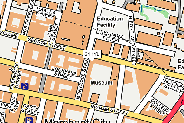 G1 1YU map - OS OpenMap – Local (Ordnance Survey)