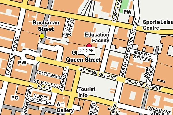 G1 2AF map - OS OpenMap – Local (Ordnance Survey)