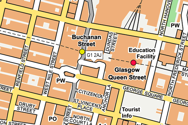 G1 2AJ map - OS OpenMap – Local (Ordnance Survey)