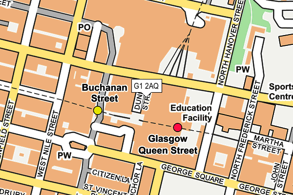 G1 2AQ map - OS OpenMap – Local (Ordnance Survey)