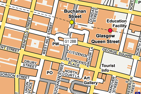 G1 2BB map - OS OpenMap – Local (Ordnance Survey)